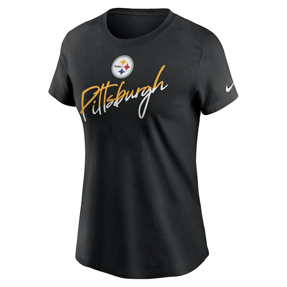 Pittsburgh Steelers Women's Team City Roll T-Shirt Black | Nike for Sale