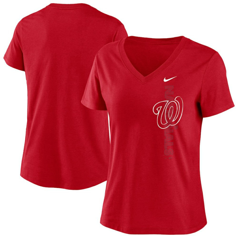 Washington Nationals Nike Women's Local Team Tri-Blend V-Neck T-Shirt - MLB