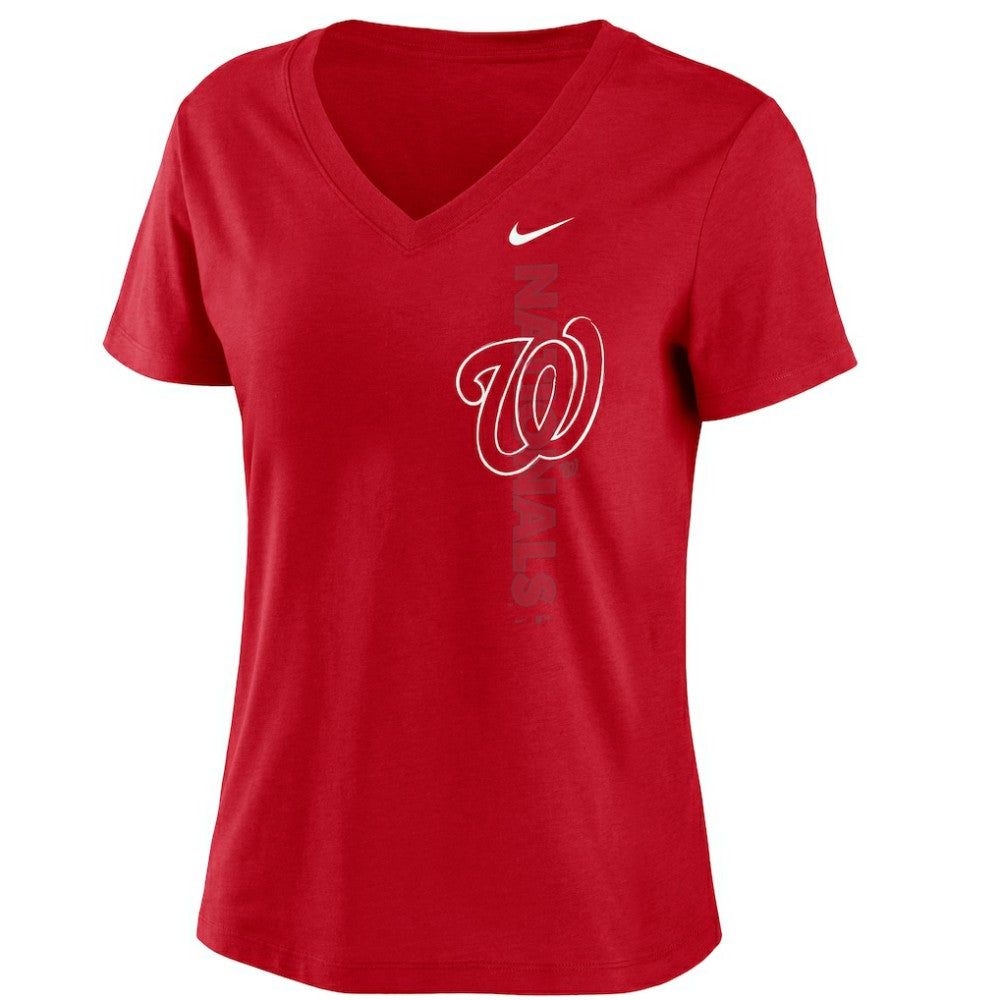 Washington Nationals Nike Women's Local Team Tri-Blend V-Neck T-Shirt - MLB