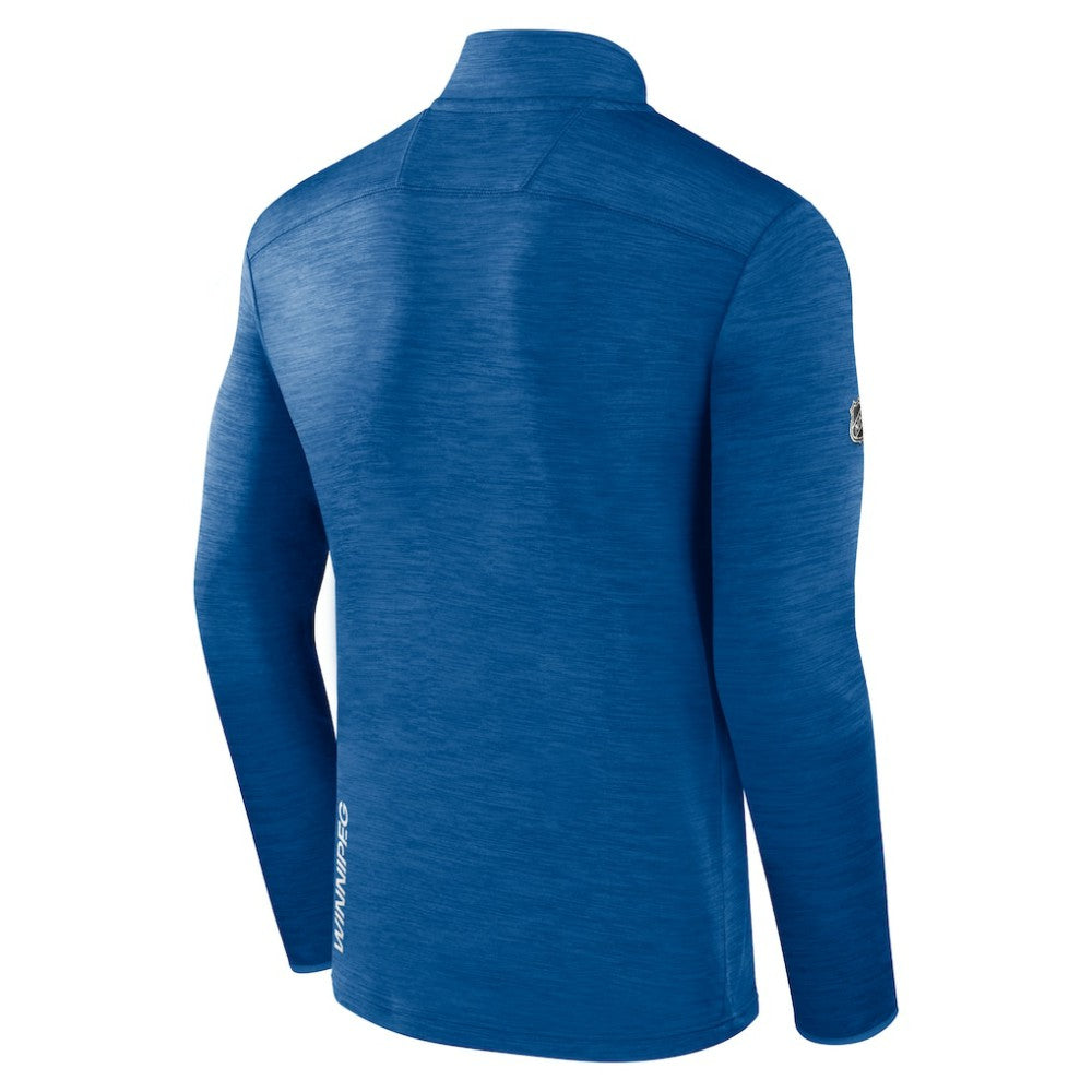 Winnipeg Jets Fanatics Authentic Pro Lightweight Quarter-Zip Pullover - Heather Blue - NHL