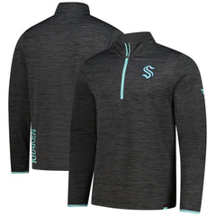 Seattle Kraken Fanatics Authentic Pro Lightweight Quarter-Zip Pullover - Heather Charcoal - NHL