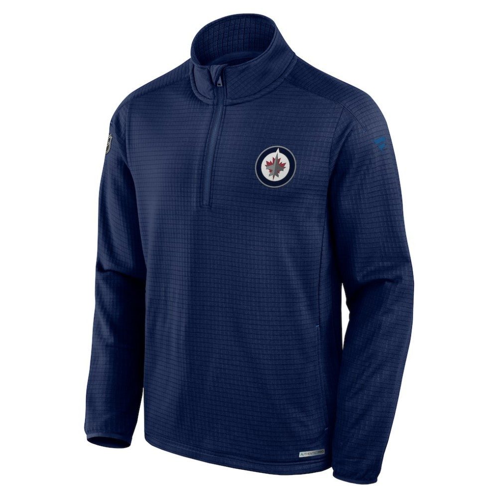 Winnipeg Jets Fanatics Authentic Pro Rink Quarter-Zip Top - Navy - NHL