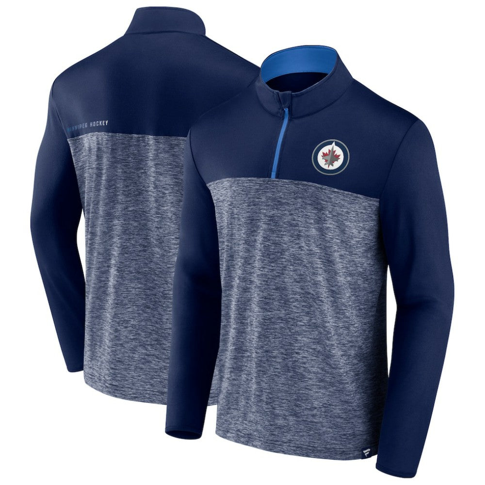 Winnipeg Jets Fanatics Iconic Defender Quarter-Zip Jacket - Navy - NHL