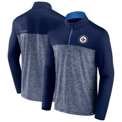 Winnipeg Jets Fanatics Iconic Defender Quarter-Zip Jacket - Navy - NHL