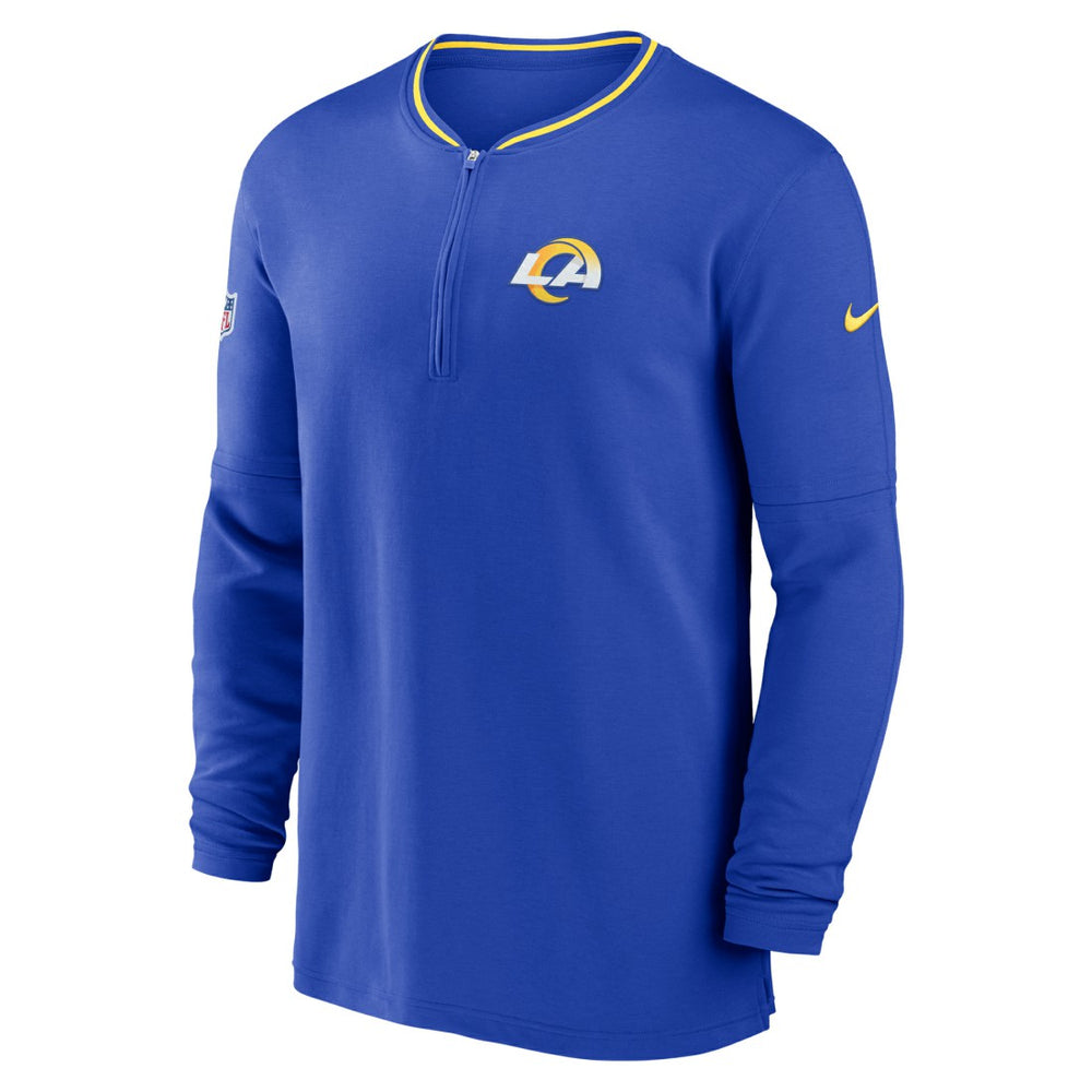 Los Angeles Rams Coach Half-Zip Sweatshirt Royal | Nike for Sale