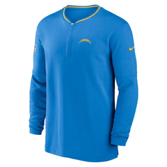 Los Angeles Chargers Coach Half-Zip Sweatshirt Powder Blue | Nike for Sale