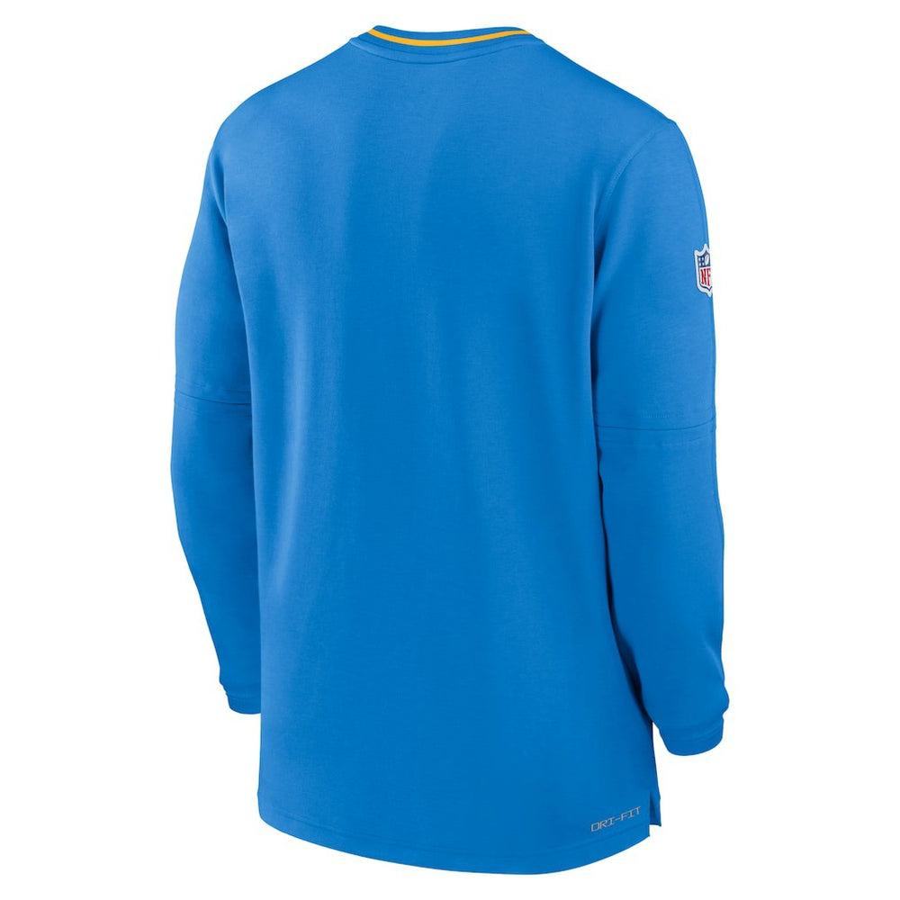 Los Angeles Chargers Coach Half-Zip Sweatshirt Powder Blue | Nike for Sale