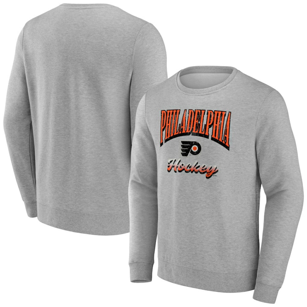 Philadelphia Flyers Fanatics Light the Candle Fleece Pullover Sweatshirt - Gray - NHL