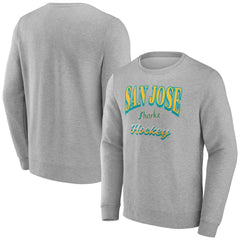 San Jose Sharks Fanatics Light the Candle Fleece Pullover Sweatshirt - Gray - NHL