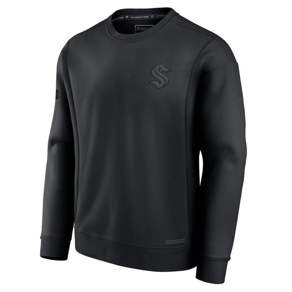 Seattle Kraken Fanatics Authentic Pro Road Fleece Sweatshirt - Black - NHL