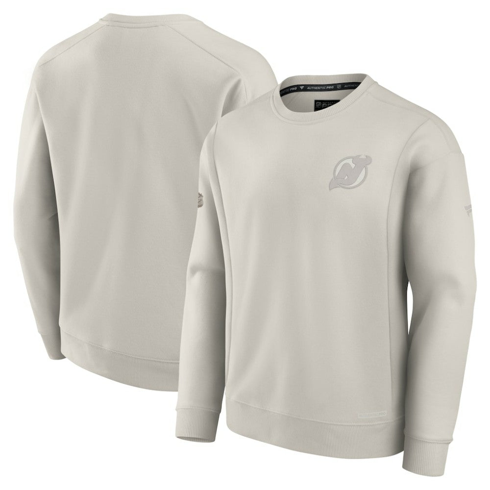New Jersey Devils Fanatics Authentic Pro Road Fleece Sweatshirt - Gray - NHL