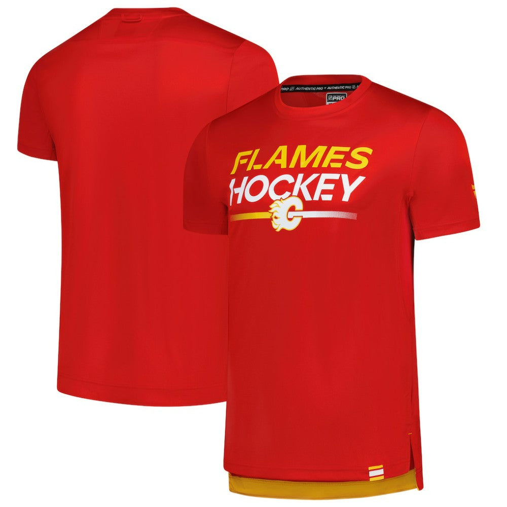 Calgary Flames Fanatics Authentic Pro Tech T-Shirt - Red - NHL