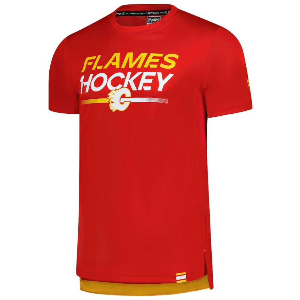 Calgary Flames Fanatics Authentic Pro Tech T-Shirt - Red - NHL