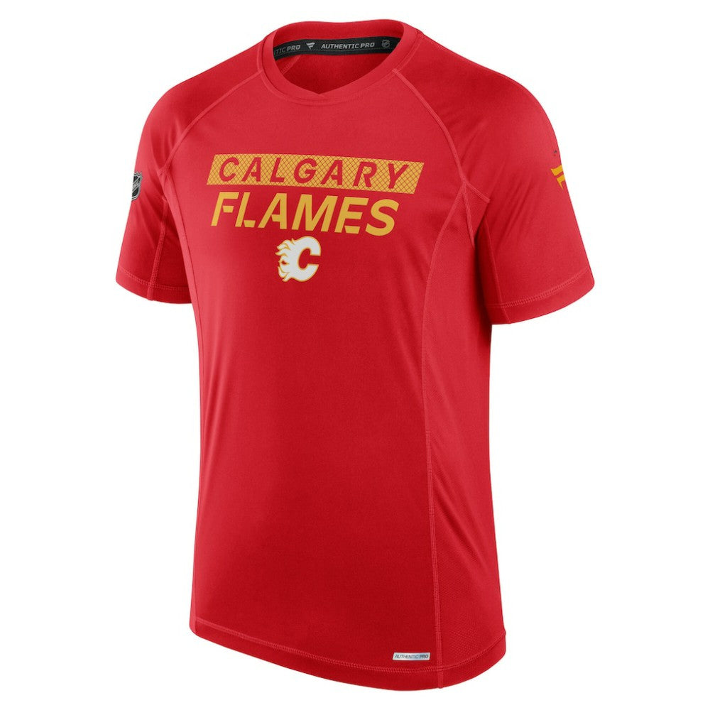 Calgary Flames Fanatics Authentic Pro Rink Tech T-Shirt - Red - NHL