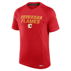 Calgary Flames Fanatics Authentic Pro Rink Tech T-Shirt - Red - NHL