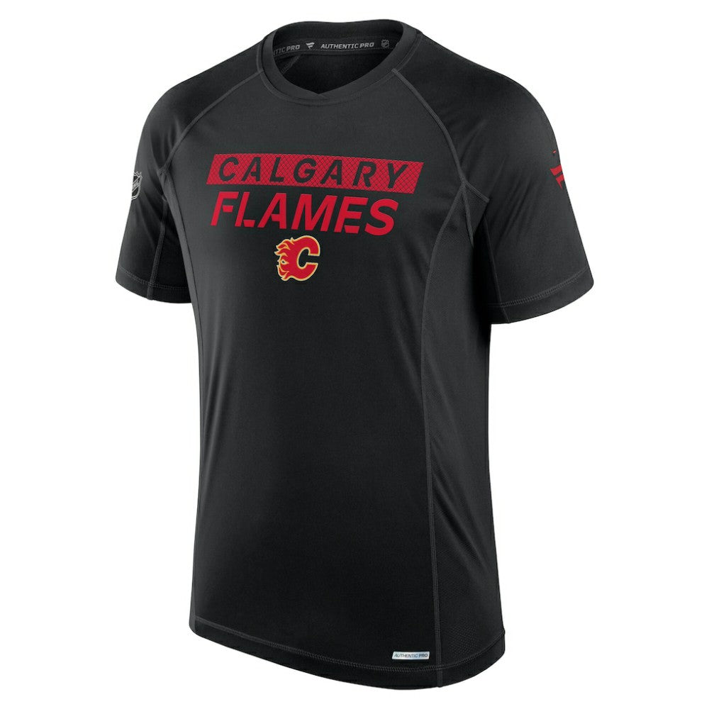 Calgary Flames Fanatics Authentic Pro Rink Tech T-Shirt - Black - NHL