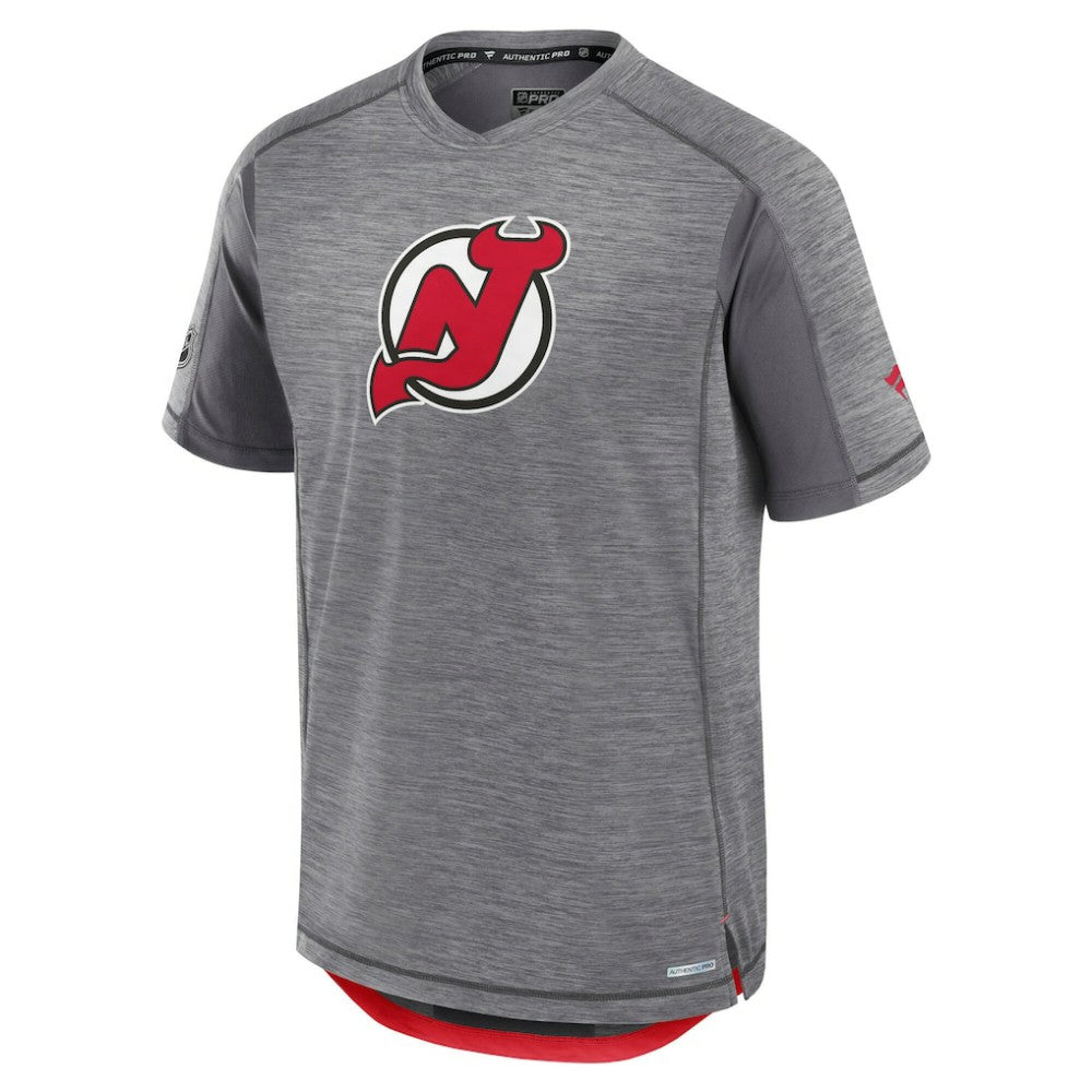 New Jersey Devils Fanatics Authentic Pro Rink Performance T-Shirt - Heather Gray - NHL