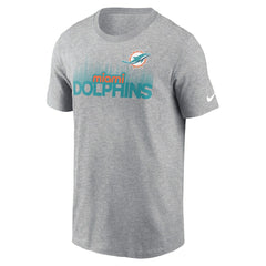 Miami Dolphins Local Essential T-Shirt Heather Gray | Nike for Sale