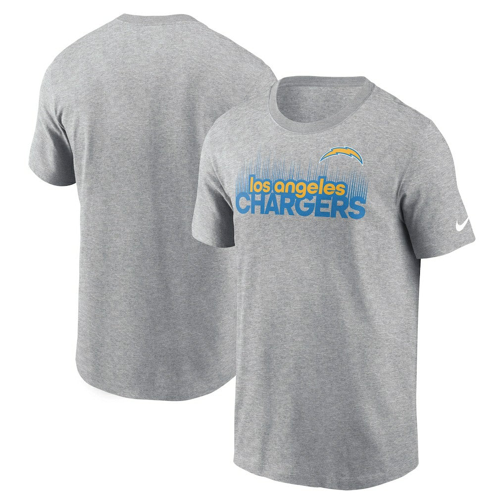 Los Angeles Chargers Local Essential T-Shirt Heather Gray | Nike for Sale