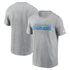 Los Angeles Chargers Local Essential T-Shirt Heather Gray | Nike for Sale