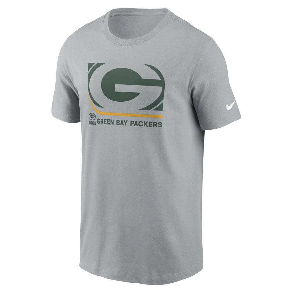 Green Bay Packers Lockup Essential T-Shirt Gray | Nike for Sale