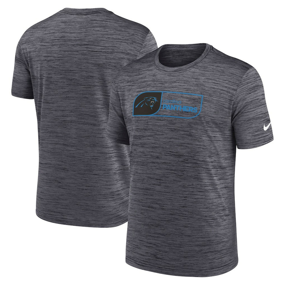 Carolina Panthers Velocity Jock Tag Performance T-Shirt Black | Nike for Sale