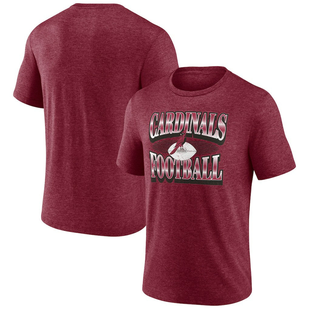 Arizona Cardinals Extreme Tackle Tri-Blend T-Shirt Heather Cardinal | Fanatics