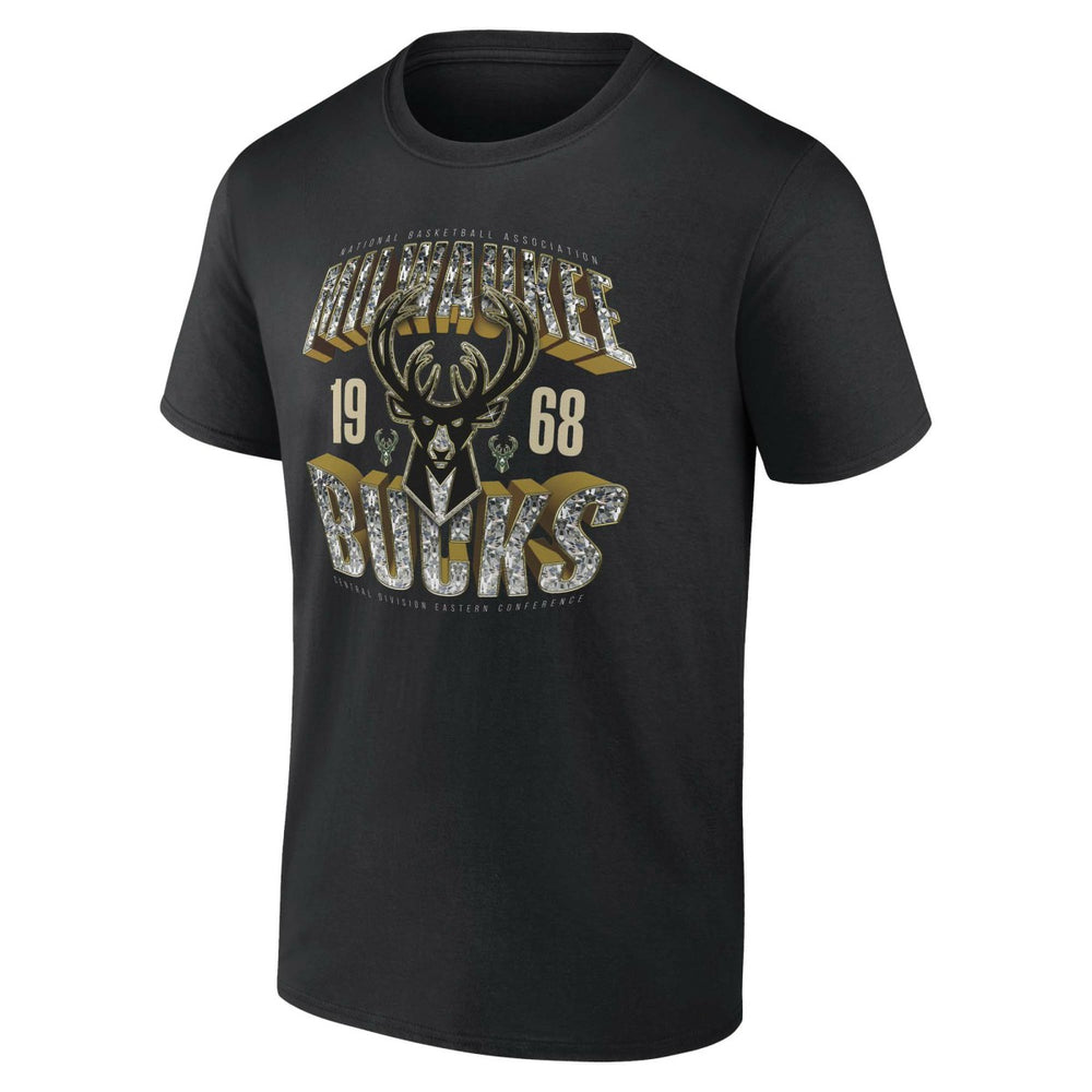 Milwaukee Bucks Quick Strides T-Shirt Black - NBA