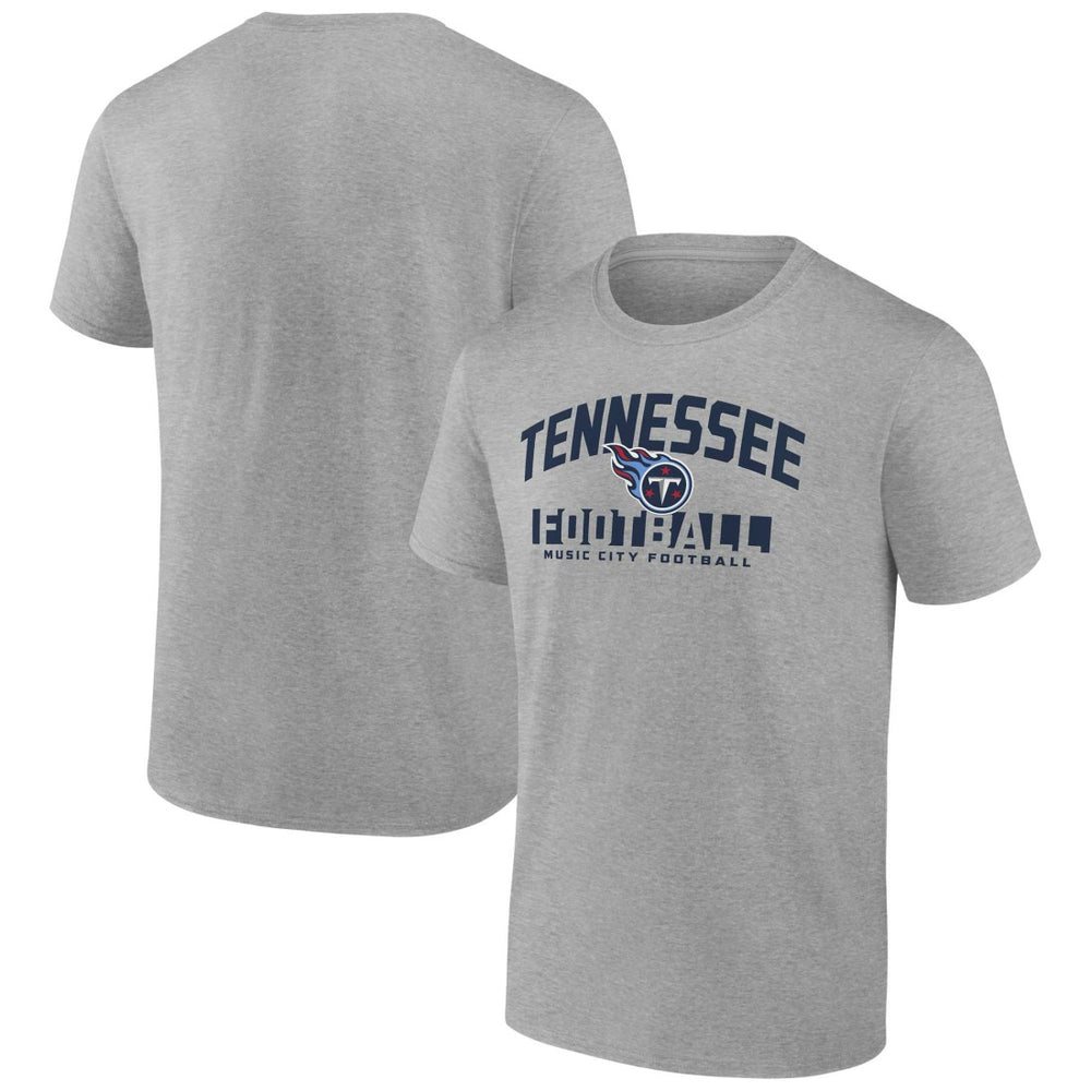 Tennessee Titans Screen Blocking T-Shirt Heather Gray | Fanatics