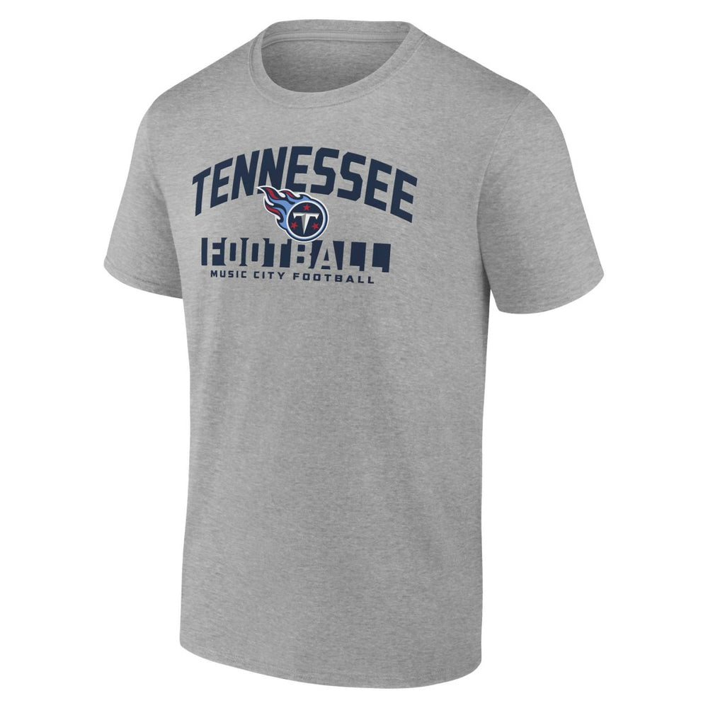 Tennessee Titans Screen Blocking T-Shirt Heather Gray | Fanatics