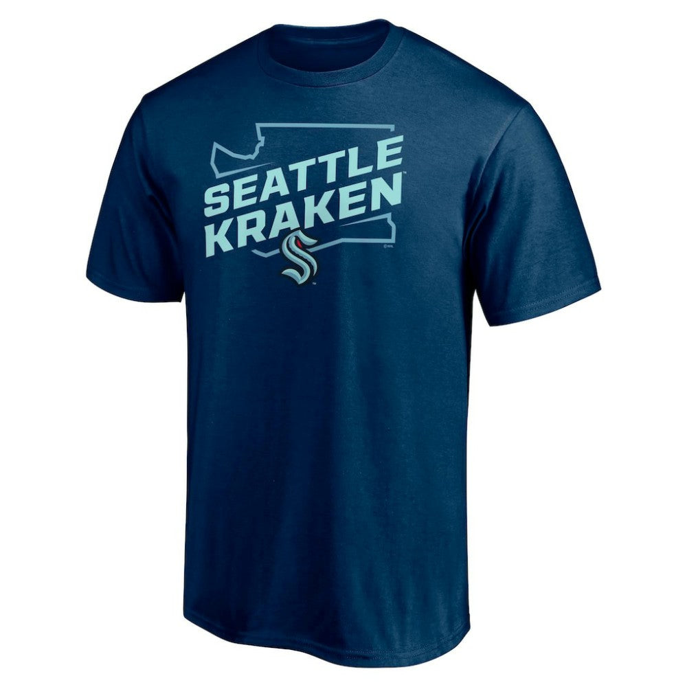 Seattle Kraken Fanatics Block Party Push Ahead T-Shirt - Deep Sea Blue - NHL