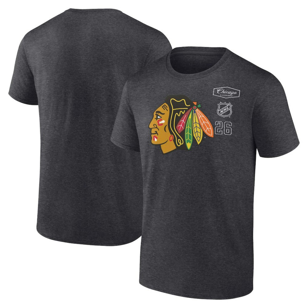 Chicago Blackhawks Fanatics Origin T-Shirt - Heather Charcoal - NHL
