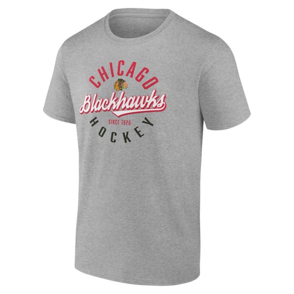 Chicago Blackhawks Fanatics Emblem T-Shirt - Gray - NHL