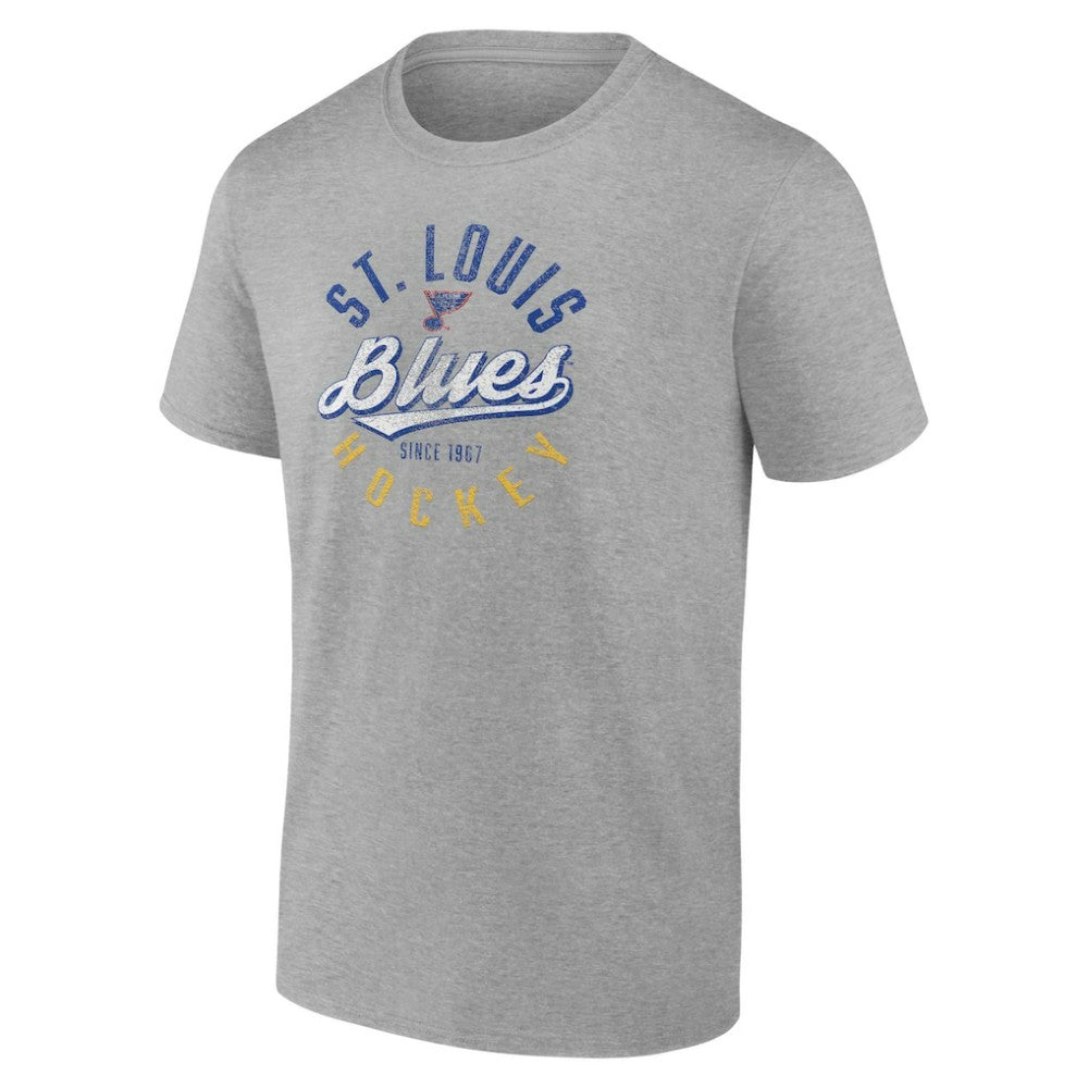 St. Louis Blues Fanatics Emblem T-Shirt - Gray - NHL