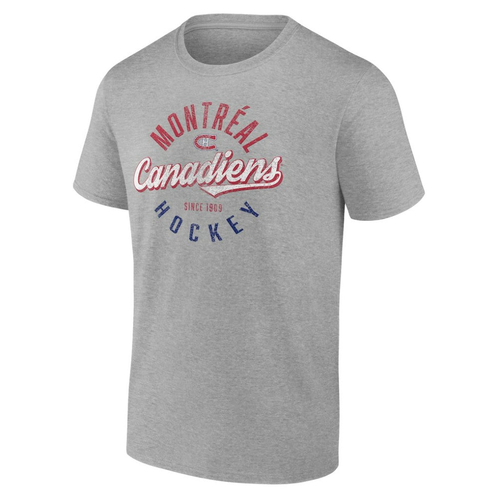 Montreal Canadiens Fanatics Emblem T-Shirt - Gray - NHL