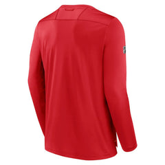 Calgary Flames Fanatics Authentic Pro Tech Long Sleeve T-Shirt - Red - NHL