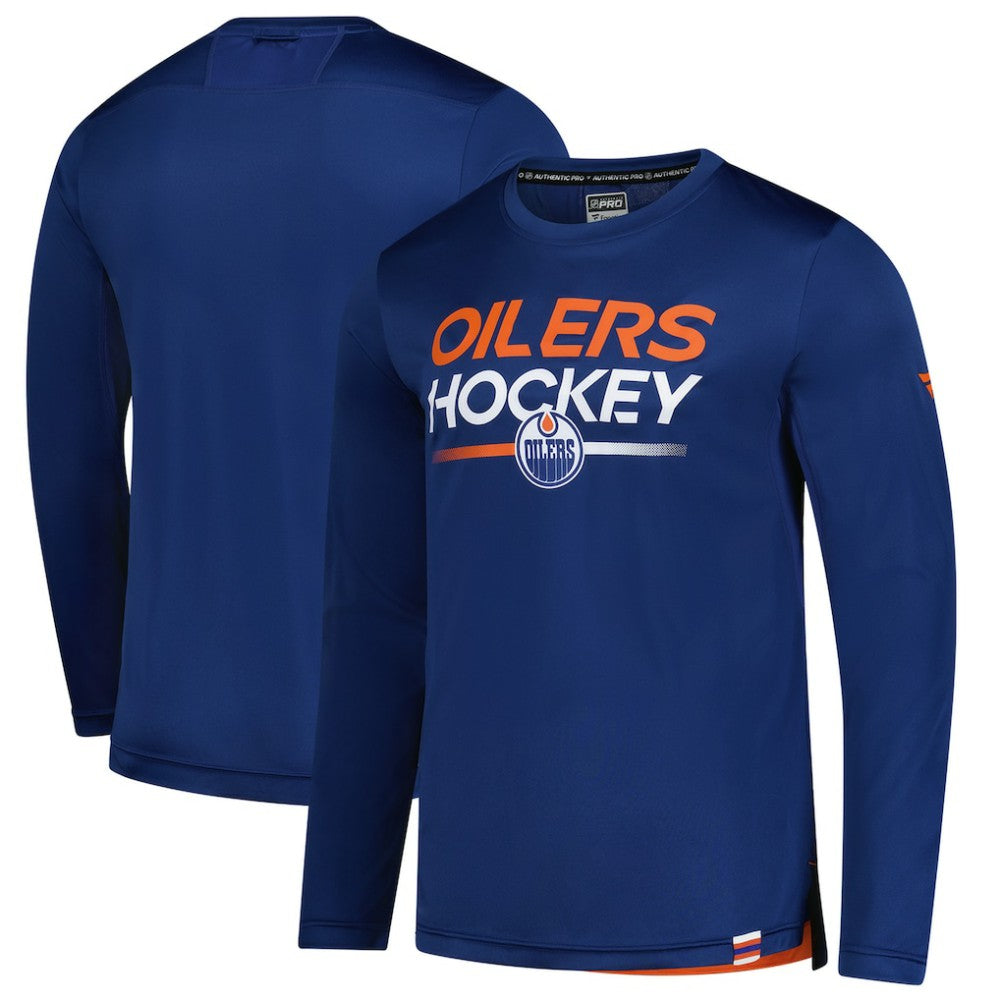 Edmonton Oilers Fanatics Authentic Pro Tech Long Sleeve T-Shirt - Royal - NHL