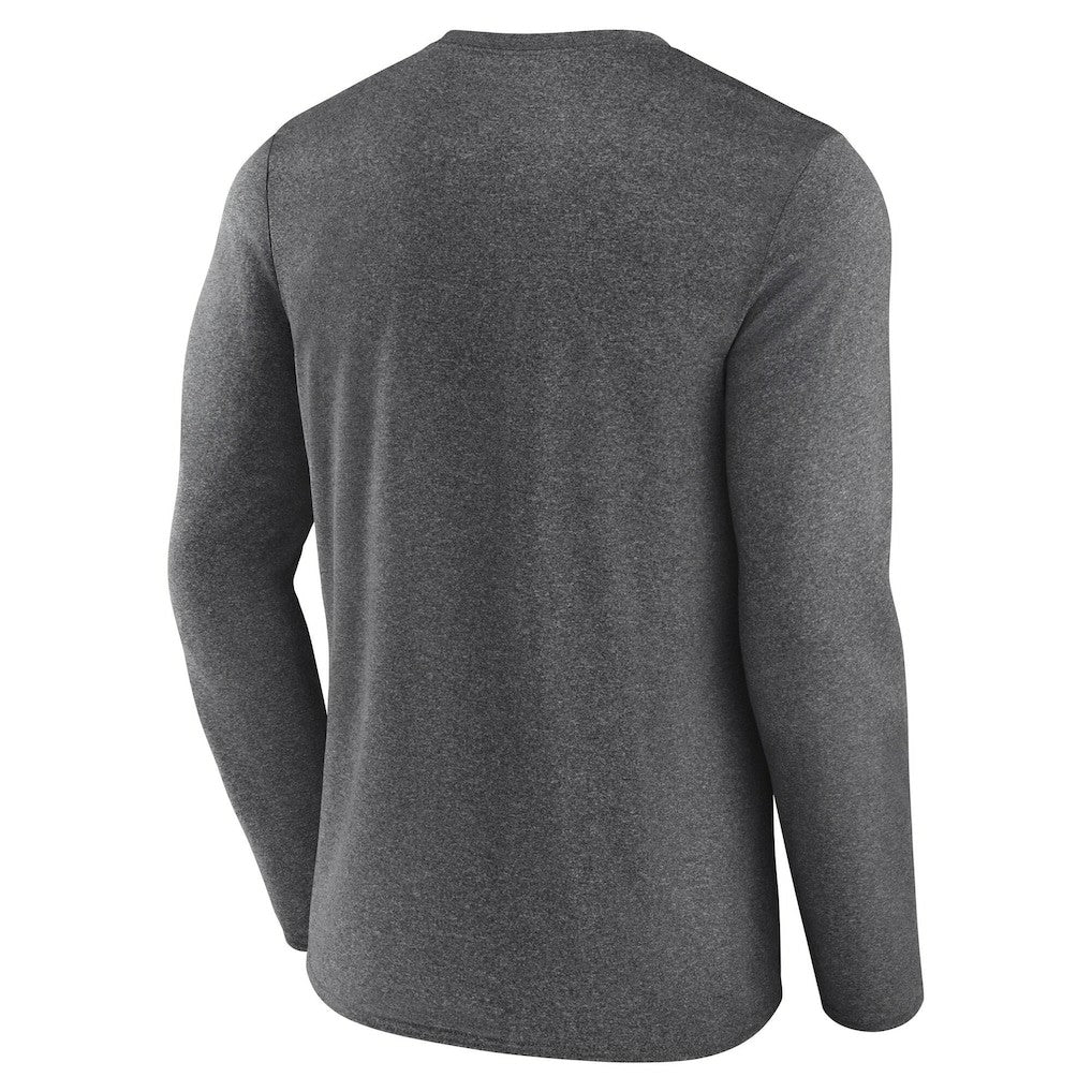 Las Vegas Raiders Fundamentals Long Sleeve T-Shirt Heather Charcoal | Fanatics
