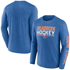 New York Islanders Fanatics Sweep Iconic Synthetic Long Sleeve T-Shirt - Heather Royal - NHL