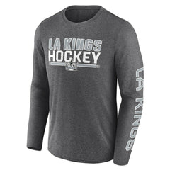 Los Angeles Kings Fanatics Sweep Iconic Synthetic Long Sleeve T-Shirt - Heather Charcoal - NHL
