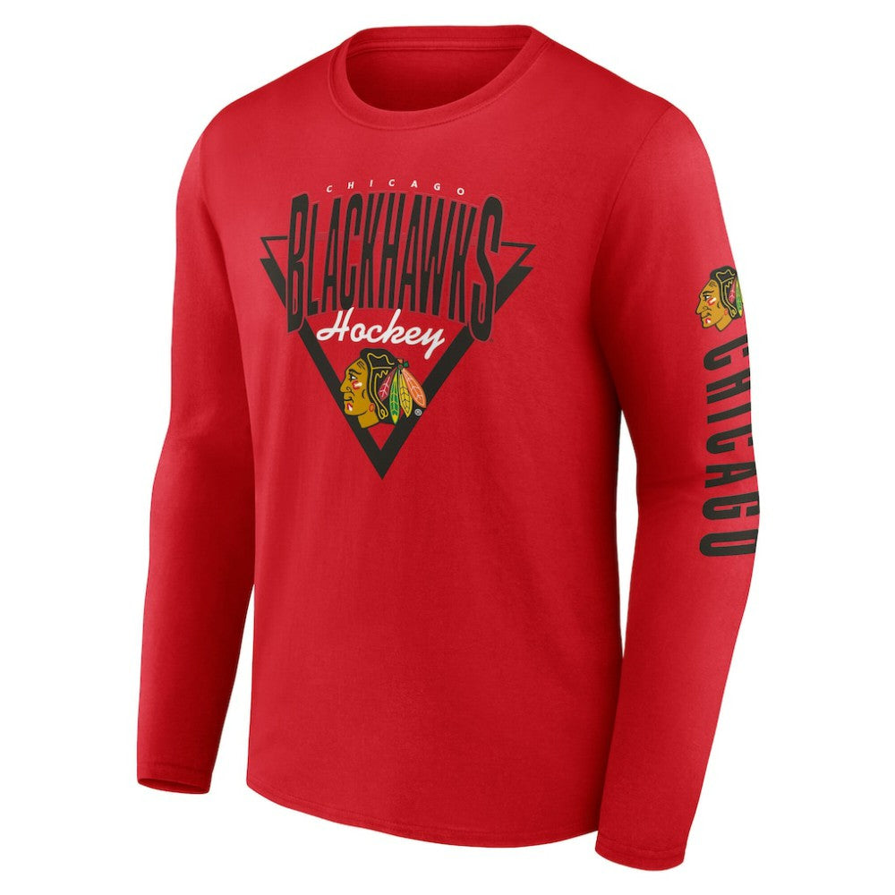 Chicago Blackhawks Fanatics Headline Long Sleeve T-Shirt - Red - NHL