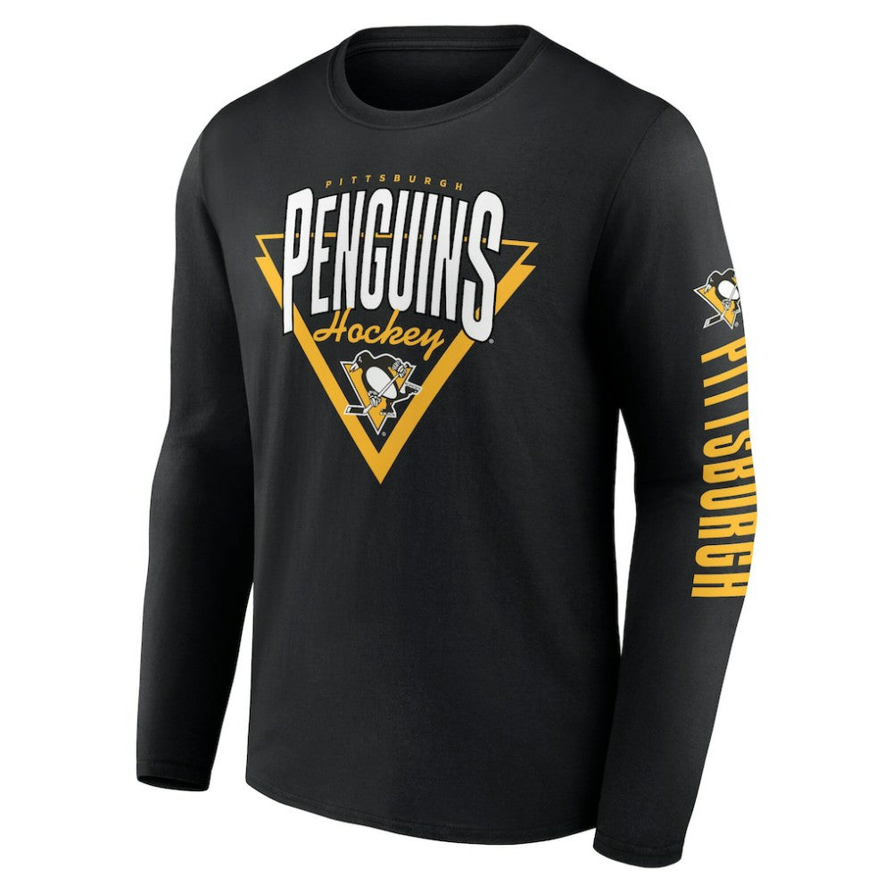 Pittsburgh Penguins Fanatics Headline Long Sleeve T-Shirt - Black - NHL