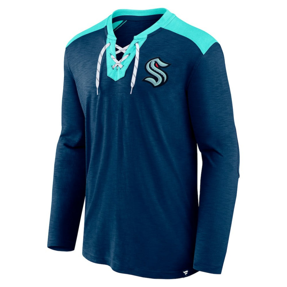 Seattle Kraken Fanatics Iconic Exclusive Long Sleeve T-Shirt - Deep Sea Blue - NHL