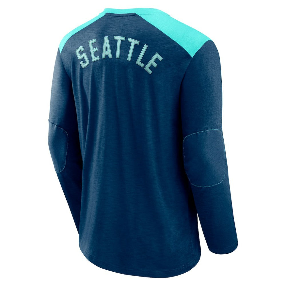 Seattle Kraken Fanatics Iconic Exclusive Long Sleeve T-Shirt - Deep Sea Blue - NHL