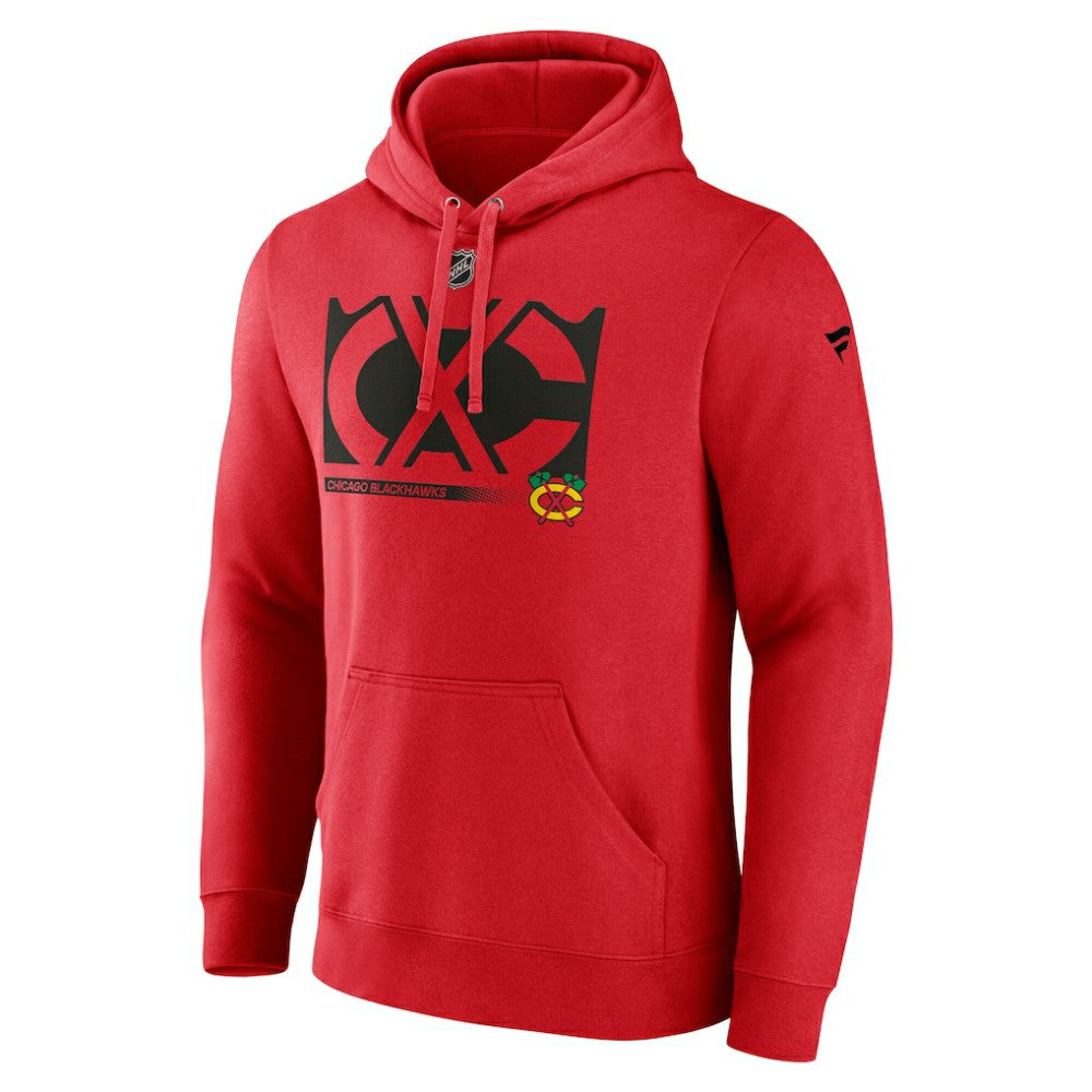 Chicago Blackhawks Fanatics Fleece Pullover Hoodie - Red - NHL