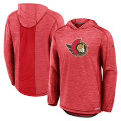 Ottawa Senators Fanatics Authentic Pro Rink Pullover Hoodie - Heather Red - NHL
