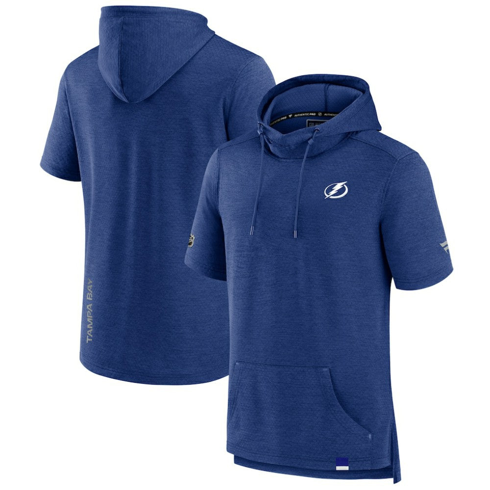 Tampa Bay Lightning Fanatics Authentic Pro Pullover Hoodie - Heather Blue - NHL