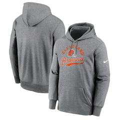 Cleveland Browns Performance Fleece Pullover Hoodie Heather Gray | Nike for Sale