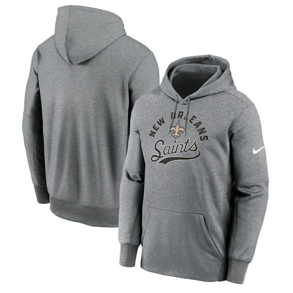 New Orleans Saints Performance Fleece Pullover Hoodie Heather Gray | Nike for Sale