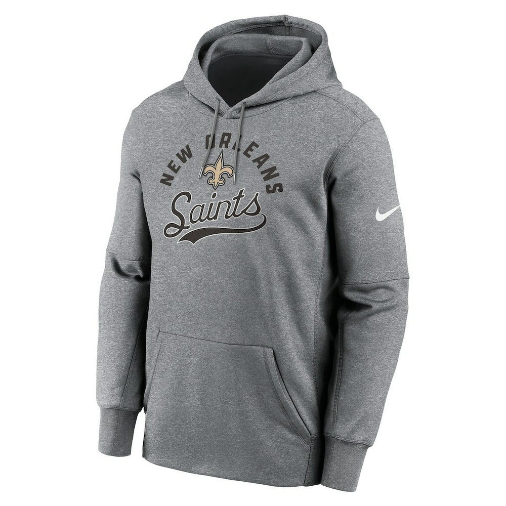 New Orleans Saints Performance Fleece Pullover Hoodie Heather Gray | Nike for Sale